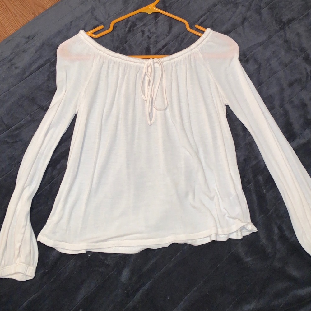 Off the shoulder cream top
